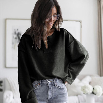Fashion Women Autumn Knitted Solid Color Blouse V Neck Long Sleeve Loose Casual Sweet Top Knitwear
Fashion Women Autumn Knitted Solid Color Blouse V Neck Long Sleeve Loose Casual Sweet Top Knitwear