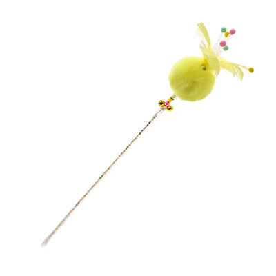 Pet Toy Teaser And Exerciser Wand With Furry Ball For Cat And Kitten Interactive Fishing Stick With Bell 
Pet Toy Teaser And Exerciser Wand With Furry Ball For Cat And Kitten Interactive Fishing Stick With Bell