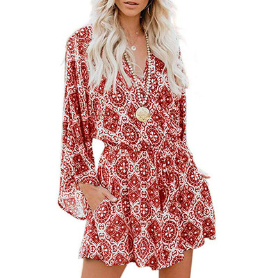 Starmoon Womens Flare Sleeve V-Neck Print Beach Casual With Pockets Jumpsuit Rompers
Starmoon Womens Flare Sleeve V-Neck Print Beach Casual With Pockets Jumpsuit Rompers