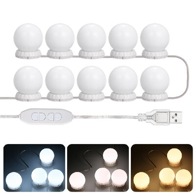 Vanity LEDs Mirror Lights Kit with 10 Bulbs Adjustable 10 Brightness & 3 Lighting Modes USB Mirror String Light for Makeup Dressin 
Vanity LEDs Mirror Lights Kit with 10 Bulbs Adjustable 10 Brightness & 3 Lighting Modes USB Mirror String Light for Makeup Dressin