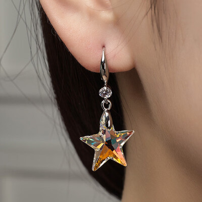 Fashion ear jewelry female five-pointed star crystal earrings Japan&South Korea temperament ear hook earrings long earrings
Fashion ear jewelry female five-pointed star crystal earrings Japan&South Korea temperament ear hook earrings long earrings