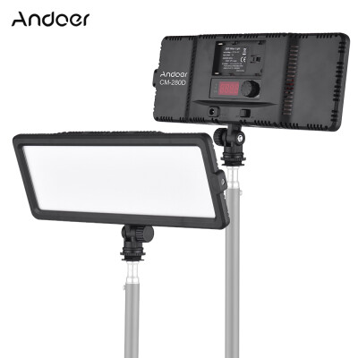 Andoer CM-280D CRI93 Super Slim LED Video Light Panel 3200K-5600K Bi-Color Dimmable Brightness with Cold Shoe Mount for Canon Niko
Andoer CM-280D CRI93 Super Slim LED Video Light Panel 3200K-5600K Bi-Color Dimmable Brightness with Cold Shoe Mount for Canon Niko
