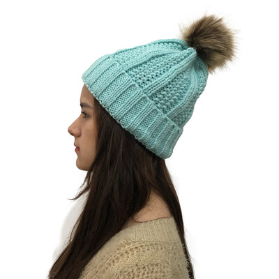 Tailored Women Autumn Winter Outdoor Faux Fur Ball Hats Crochet Knit Holey Beanie Cap
Tailored Women Autumn Winter Outdoor Faux Fur Ball Hats Crochet Knit Holey Beanie Cap