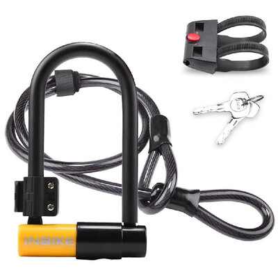 Bike Lock with 115cm38ft Steel Cable Mounting Bracket Heavy Duty Bicycle U Lock Secure Lock
Bike Lock with 115cm38ft Steel Cable Mounting Bracket Heavy Duty Bicycle U Lock Secure Lock