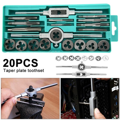 20PCS Metric Tap Wrench&Die Pro Set M3-M12 Nut Bolt Alloy Metal Hand Tools With Plastic Storage Case
20PCS Metric Tap Wrench&Die Pro Set M3-M12 Nut Bolt Alloy Metal Hand Tools With Plastic Storage Case
