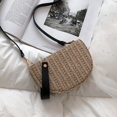 Bag female bag 2019 new wave Korean version of the simple shoulder bag personality straw braided Messenger bag fashion ocean saddle bag
Bag female bag 2019 new wave Korean version of the simple shoulder bag personality straw braided Messenger bag fashion ocean saddle bag