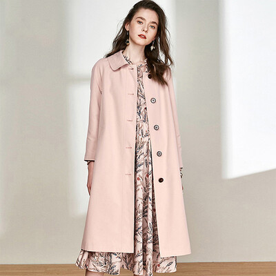 Her pool 2018 autumn new womens fashion solid color lapel single-breasted loose long windbreaker T83Z1840A26L pink
Her pool 2018 autumn new womens fashion solid color lapel single-breasted loose long windbreaker T83Z1840A26L pink