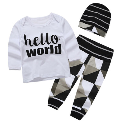 Children Girls Boys Sets Childrens Clothing Print Cotton Leaf Tops Striped PantsHairband Three Pieces Set Haber Set
Children Girls Boys Sets Childrens Clothing Print Cotton Leaf Tops Striped PantsHairband Three Pieces Set Haber Set