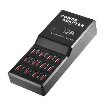 Universal Multi USB Charger 12 Ports Wall Desktop Charging Power Adapter
Universal Multi USB Charger 12 Ports Wall Desktop Charging Power Adapter