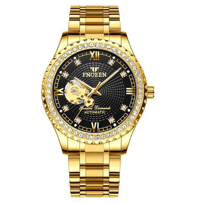 men luxury golden Mechanical watches Automatic full diamonds brand business male stainless steel watch fashion Hollow clock 
men luxury golden Mechanical watches Automatic full diamonds brand business male stainless steel watch fashion Hollow clock