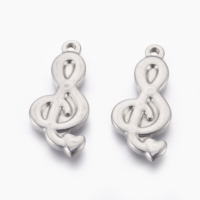 304 Stainless Steel Pendants Musical Note Stainless Steel Color 30x14x25mm Hole 18mm
304 Stainless Steel Pendants Musical Note Stainless Steel Color 30x14x25mm Hole 18mm
