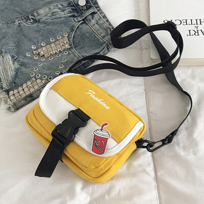 2019 new fashion personality contrast color Messenger bag casual cute wild shoulder bag female temperament canvas small square bag
2019 new fashion personality contrast color Messenger bag casual cute wild shoulder bag female temperament canvas small square bag
