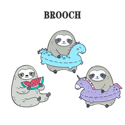 Sloth brooch party animal enamel pin cute pool dinosaur lifebuoy pin cartoon badge for little girl gift
Sloth brooch party animal enamel pin cute pool dinosaur lifebuoy pin cartoon badge for little girl gift