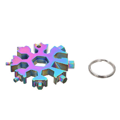 18 in 1 Snowflake Shaped Stainless Steel Multi-purpose Tool Card Compact Portable Multi-functional Screwdriver with Keychain
18 in 1 Snowflake Shaped Stainless Steel Multi-purpose Tool Card Compact Portable Multi-functional Screwdriver with Keychain
