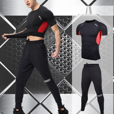Toponeto Mens Elastic Fitness T-shirt Fast Drying Tops Long Pants Sports Tight Suit
Toponeto Mens Elastic Fitness T-shirt Fast Drying Tops Long Pants Sports Tight Suit