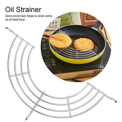 1PC Stainless Steel Semi-circle Steam Rack Fried Food Oil Strainer Kitchen Gadget Tool Kitchen Cooking Gadget Oil Filter Rack
1PC Stainless Steel Semi-circle Steam Rack Fried Food Oil Strainer Kitchen Gadget Tool Kitchen Cooking Gadget Oil Filter Rack