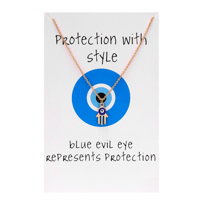 Turkish Evil Eye Necklace For Women Men Blue Hamsa Hand Necklace Silver Gold Chain Choker Necklace Lucky Jewelry with Card
Turkish Evil Eye Necklace For Women Men Blue Hamsa Hand Necklace Silver Gold Chain Choker Necklace Lucky Jewelry with Card