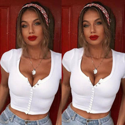 Sexy Womens V-Neck Slim Tank Tops Crop Tops Short Sleeve T-Shirt Blouse Clubwear
Sexy Womens V-Neck Slim Tank Tops Crop Tops Short Sleeve T-Shirt Blouse Clubwear