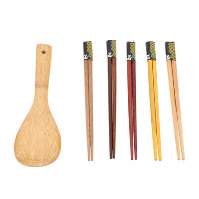 Greensen 5 Pairs of Natural Bamboo Chopsticks Exquisite Wooden Tableware Gift Set with Rice Scoop
Greensen 5 Pairs of Natural Bamboo Chopsticks Exquisite Wooden Tableware Gift Set with Rice Scoop