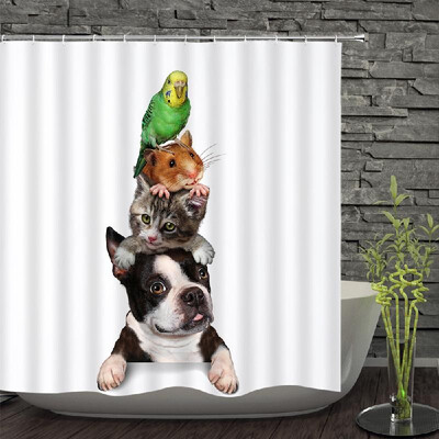 Shower Curtain Pet Decorative Bath Curtains Waterproof Polyester Fabric Anti-mildew Bathroom Curtains for Bathtub Showers
Shower Curtain Pet Decorative Bath Curtains Waterproof Polyester Fabric Anti-mildew Bathroom Curtains for Bathtub Showers