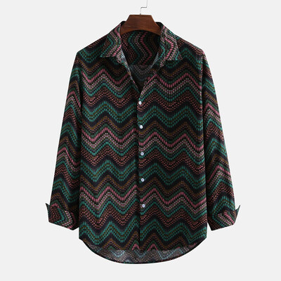 Toponeto Mens Vintage Ethnic Striped Printing Loose Long Sleeve Stand Collar Casual Shirt
Toponeto Mens Vintage Ethnic Striped Printing Loose Long Sleeve Stand Collar Casual Shirt