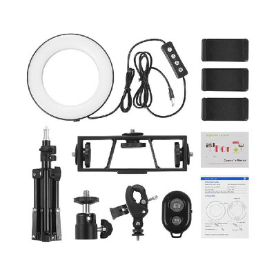 6 Inch Desktop Mini LED Ring Light 3000-6000K 3 Light Modes & Dimmable Brightness with Wireless Remote Control Tripod Stand 3 Cell
6 Inch Desktop Mini LED Ring Light 3000-6000K 3 Light Modes & Dimmable Brightness with Wireless Remote Control Tripod Stand 3 Cell