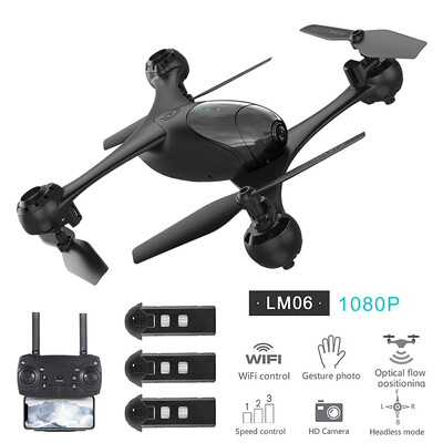 LM06 RC Drone with Camera 4K Wifi FPV Optical Flow Positioning RC Quadcopter Altitude Hold Headless Mode 3D Flip with 3 Battery
LM06 RC Drone with Camera 4K Wifi FPV Optical Flow Positioning RC Quadcopter Altitude Hold Headless Mode 3D Flip with 3 Battery