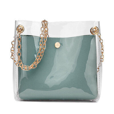 Fashion Women Transparent Bag Clear PVC Small Tote Messenger Bags Laser Holographic Shoulder Bag Female Lady Sac A Main YJ
Fashion Women Transparent Bag Clear PVC Small Tote Messenger Bags Laser Holographic Shoulder Bag Female Lady Sac A Main YJ