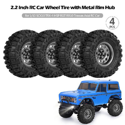 4PCS 22 Inch RC Car Wheel Tire with Metal Rim Hub for 110 SCX10 TRX-4 HSP RGT RR10 Traxxas Axial RC Car
4PCS 22 Inch RC Car Wheel Tire with Metal Rim Hub for 110 SCX10 TRX-4 HSP RGT RR10 Traxxas Axial RC Car