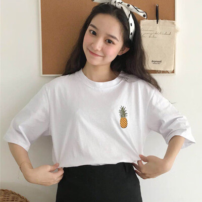 T-shirt Women Printed fruit pineapple Design Short Sleeve women Funny Tops Hipster Casual Daily basics
T-shirt Women Printed fruit pineapple Design Short Sleeve women Funny Tops Hipster Casual Daily basics