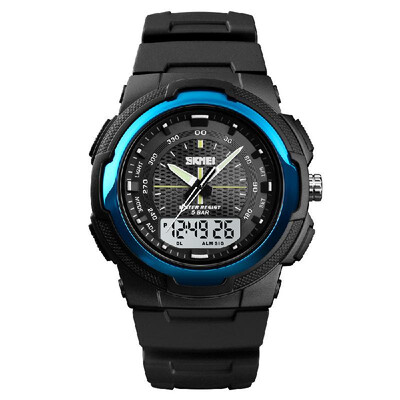 SKMEI 1454 Men Analog Digital Electronic Watch Fashion Casual Outdoor Sports Male Wristwatch 3 Time Display Alarm Stopwatch 5ATM W
SKMEI 1454 Men Analog Digital Electronic Watch Fashion Casual Outdoor Sports Male Wristwatch 3 Time Display Alarm Stopwatch 5ATM W