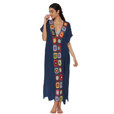New Sexy Women Swimwear Cover Up Crochet Knit Deep V-Neck Short Sleeve Side Split Beach Dress
New Sexy Women Swimwear Cover Up Crochet Knit Deep V-Neck Short Sleeve Side Split Beach Dress