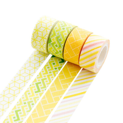 4PCS Geometric Washi Paper Tape Sticker DIY Decorative Adhesive Tape Stationery Masking Tapes Scrapbooking Stamping Supplies
4PCS Geometric Washi Paper Tape Sticker DIY Decorative Adhesive Tape Stationery Masking Tapes Scrapbooking Stamping Supplies