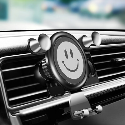Tailored 360° Rotating Gravity Car Mount Air Vent Creative Smiley Face Holder Bracket
Tailored 360° Rotating Gravity Car Mount Air Vent Creative Smiley Face Holder Bracket