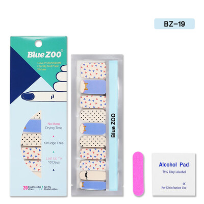 Blue ZOO 20PcsSheet Nail Polish Stickers with 1Pcs Nail File Cute Patterns Full Wraps Nail Art Adhesive Decals
Blue ZOO 20PcsSheet Nail Polish Stickers with 1Pcs Nail File Cute Patterns Full Wraps Nail Art Adhesive Decals