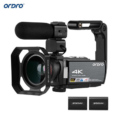 ORDRO HDV-AE8 4K WiFi Digital Video Camera Camcorder DV Recorder 30MP 16X Digital Zoom IR Night Vision 3 Inch IPS LCD Touchscreen
ORDRO HDV-AE8 4K WiFi Digital Video Camera Camcorder DV Recorder 30MP 16X Digital Zoom IR Night Vision 3 Inch IPS LCD Touchscreen