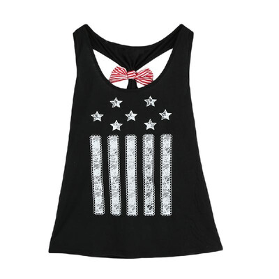 Fashion Women Vest Top Print Front Bowknot Ornament Racer Back Tank Top T-Shirt Black
Fashion Women Vest Top Print Front Bowknot Ornament Racer Back Tank Top T-Shirt Black