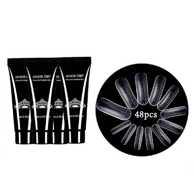 Poly Gel Nail Extension 48Pcs Quick Building Mold Tips Gel Builder Set Quick Dry Nail Art Tools
Poly Gel Nail Extension 48Pcs Quick Building Mold Tips Gel Builder Set Quick Dry Nail Art Tools
