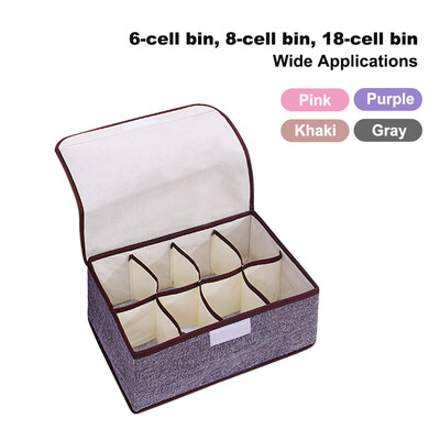 Organizer Box 6818 Cell Bin Cotton Linen Underwear Box Saving Space Foldable Washable Multipurpose Receiving Box for Home Use
Organizer Box 6818 Cell Bin Cotton Linen Underwear Box Saving Space Foldable Washable Multipurpose Receiving Box for Home Use