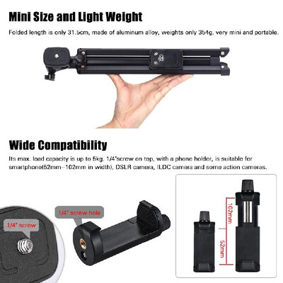 YUNTENG VCT-1688 2in1 Portable Mini Cellphone Selfie Stick Tabletop Tripod with Remote Controller for iPhone Samsung Huawei 52mm-1
YUNTENG VCT-1688 2in1 Portable Mini Cellphone Selfie Stick Tabletop Tripod with Remote Controller for iPhone Samsung Huawei 52mm-1