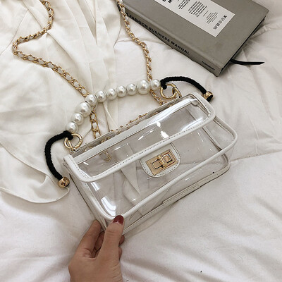 Advanced sense bag foreign gas pearl handbag female bag new 2019 jelly transparent package texture chain Messenger bag
Advanced sense bag foreign gas pearl handbag female bag new 2019 jelly transparent package texture chain Messenger bag