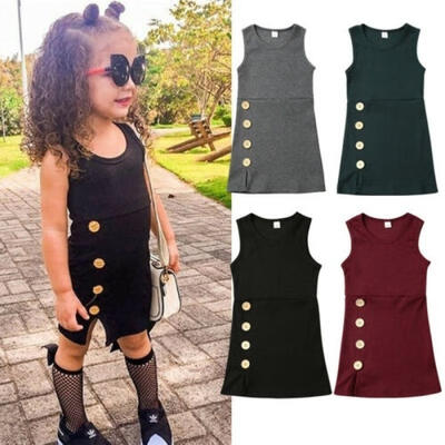 Toddler Kid Baby Girls Sleeveless Top Dress Knitted Button Pricess Casual Dress Outfits 12M-4Y
Toddler Kid Baby Girls Sleeveless Top Dress Knitted Button Pricess Casual Dress Outfits 12M-4Y