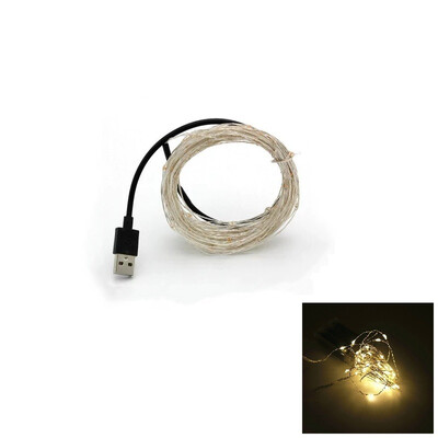 10M 100-LED Silver Wire Strip Light USB Power Supply Fairy Lights Garlands Christmas Holiday Wedding Party 1PC
10M 100-LED Silver Wire Strip Light USB Power Supply Fairy Lights Garlands Christmas Holiday Wedding Party 1PC