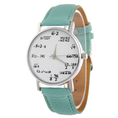 Mathematical formula root number belt watch popular quartz watch student watch custom
Mathematical formula root number belt watch popular quartz watch student watch custom
