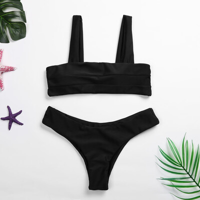 Roseonmyhand Women Bikini Wide Straps Padded Bandeau Bikini Set Neck Pullover Swimsuit
Roseonmyhand Women Bikini Wide Straps Padded Bandeau Bikini Set Neck Pullover Swimsuit