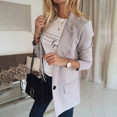 Blazer For Womens Solid Color Treasure Thin Section Long Suit Jacket A Button Cardigan
Blazer For Womens Solid Color Treasure Thin Section Long Suit Jacket A Button Cardigan