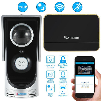 DANMINI 720P Wireless WiFi Visual Intercom Door Phone Support Record Snapshot Unlock Lock Time Delay AndroidiOS APP Night View R
DANMINI 720P Wireless WiFi Visual Intercom Door Phone Support Record Snapshot Unlock Lock Time Delay AndroidiOS APP Night View R