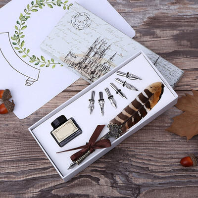 Greensen European Retro Feather Dip Pen Stainless Steel Nibs Writing Pen Set Gift with Packing Box
Greensen European Retro Feather Dip Pen Stainless Steel Nibs Writing Pen Set Gift with Packing Box