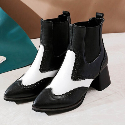 Rose New Autumn And Winter Stitching Color Chunky Heels Boots Women High-Heeled Shoes
Rose New Autumn And Winter Stitching Color Chunky Heels Boots Women High-Heeled Shoes