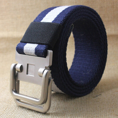 New stripe Canvas belt fashion Alloy Double ring buckle Men belt casual Thicken Canvas Men&Women belt 110-140cm
New stripe Canvas belt fashion Alloy Double ring buckle Men belt casual Thicken Canvas Men&Women belt 110-140cm